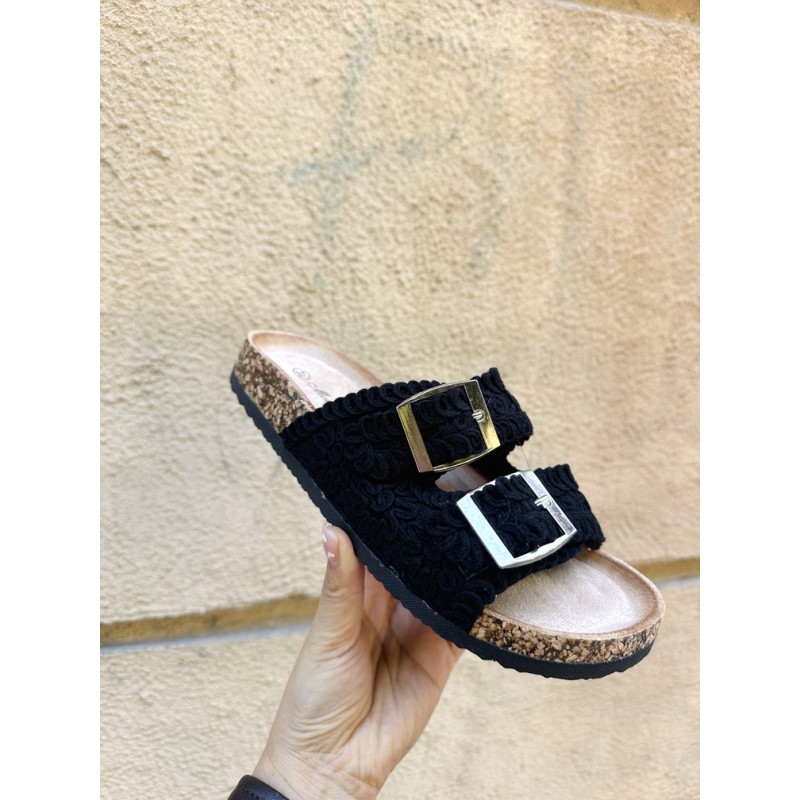 SANDALIAS CHANCLA PLANA BOHO- CHIC