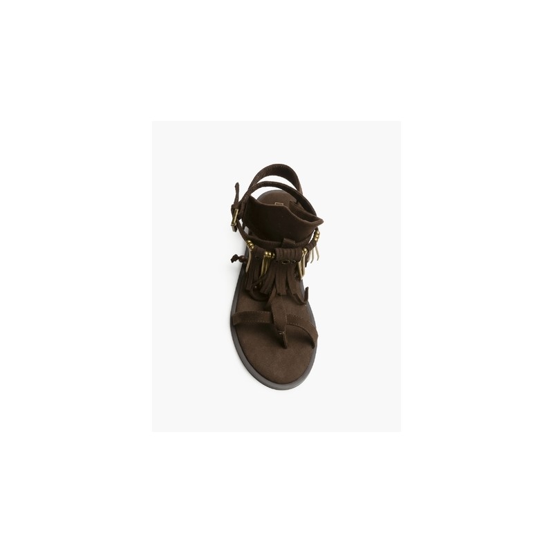 Sandalias ante flecos, 2 tonos,