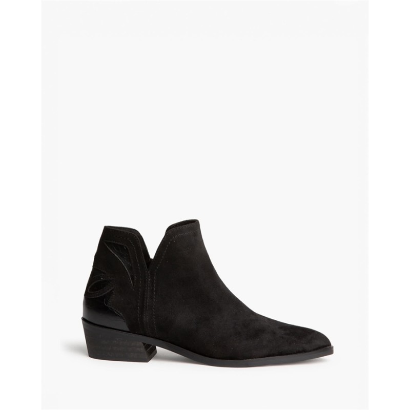 Botines cortos de ante con parches decorativos 2