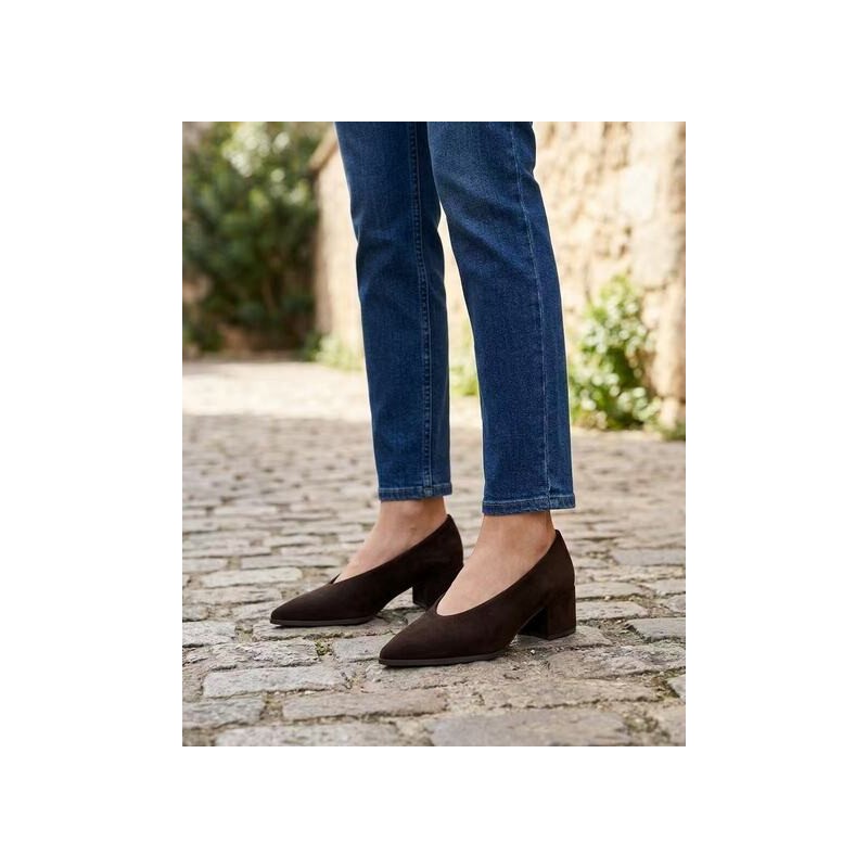 zapato ante sintético tacón bajo