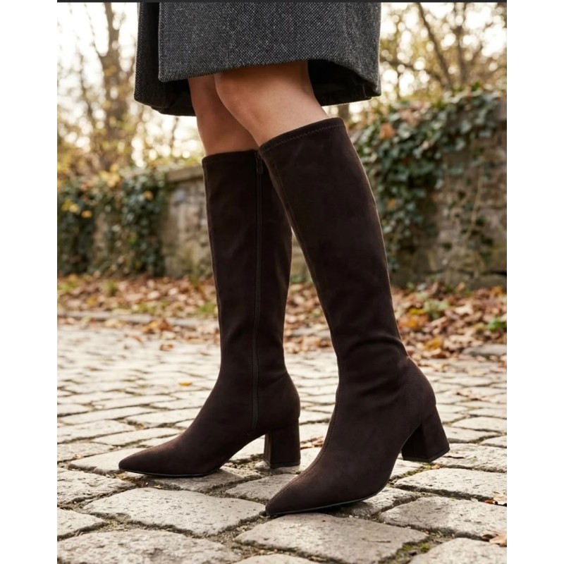 Botas altas de caña elástica